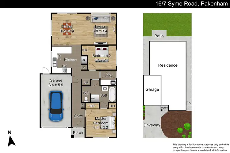 Floorplan of Homely unit listing, 16/7 Syme Road, Pakenham VIC 3810