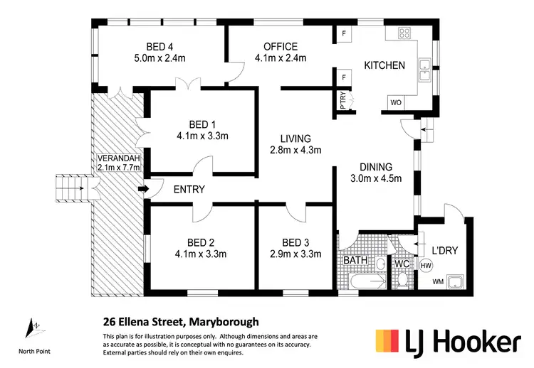 Floorplan of Homely house listing, 26 Ellena Street, Maryborough QLD 4650