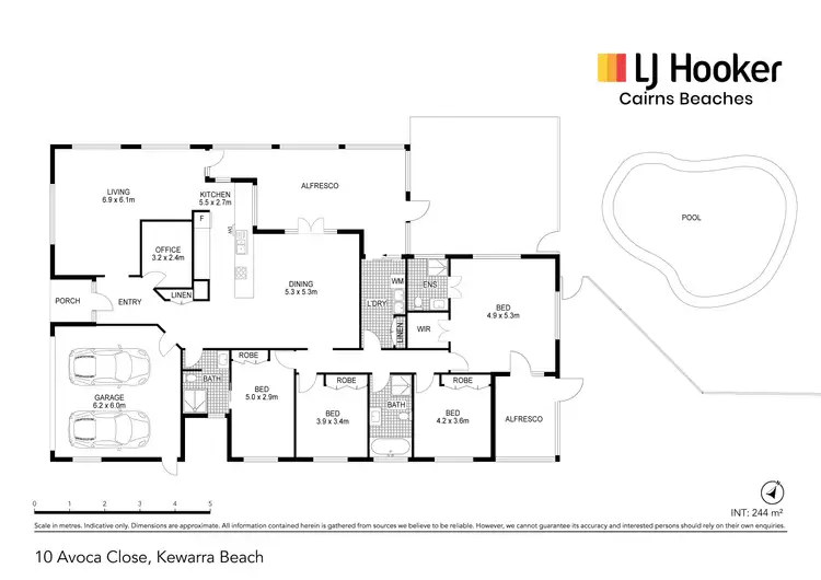 Floorplan of Homely house listing, 10 Avoca Close, Kewarra Beach QLD 4879