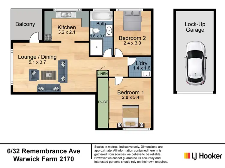 Floorplan of Homely unit listing, 6/32 Remembrance Avenue, Warwick Farm NSW 2170