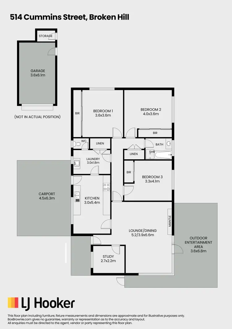 Floorplan of Homely house listing, 514 Cummins Street, Broken Hill NSW 2880