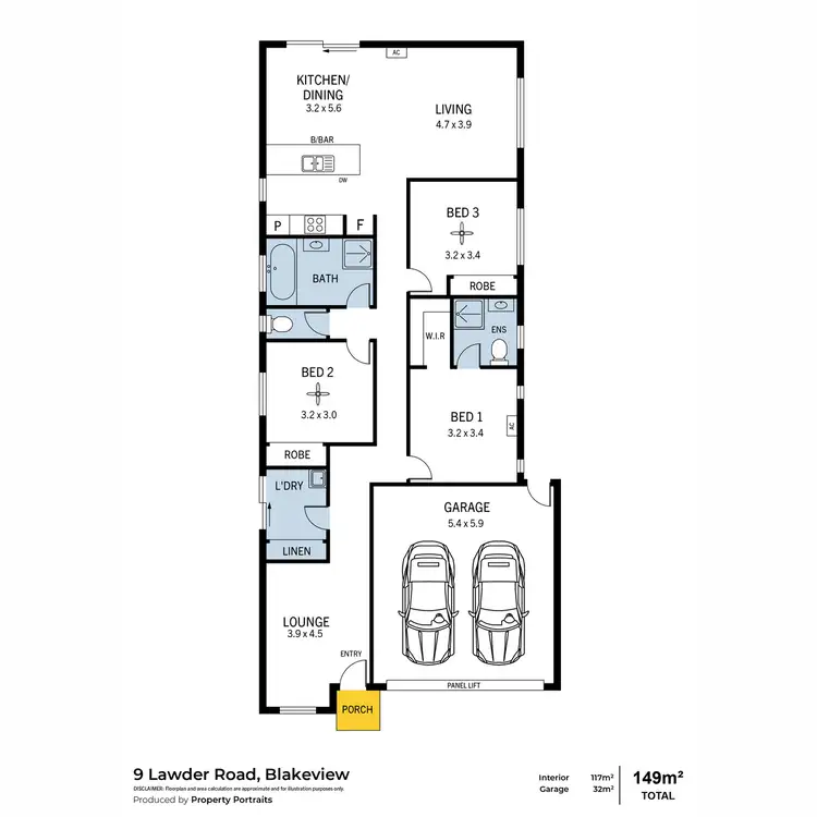 Floorplan of Homely house listing, 9 Lawder Road, Blakeview SA 5114