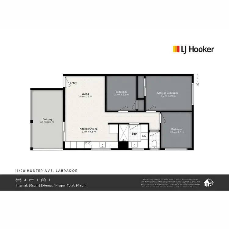 Floorplan of Homely apartment listing, 11/28 Hunter Avenue, Labrador QLD 4215