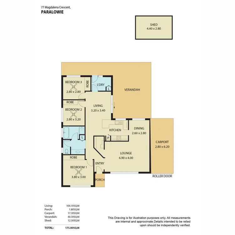 Floorplan of Homely house listing, 77 Magdalena Crescent, Paralowie SA 5108