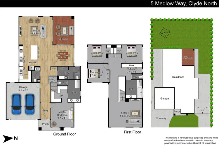 Floorplan of Homely house listing, 5 Medlow Way, Clyde North VIC 3978