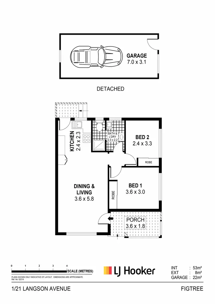 Floorplan of Homely unit listing, 1/21 Langson Ave, Figtree NSW 2525