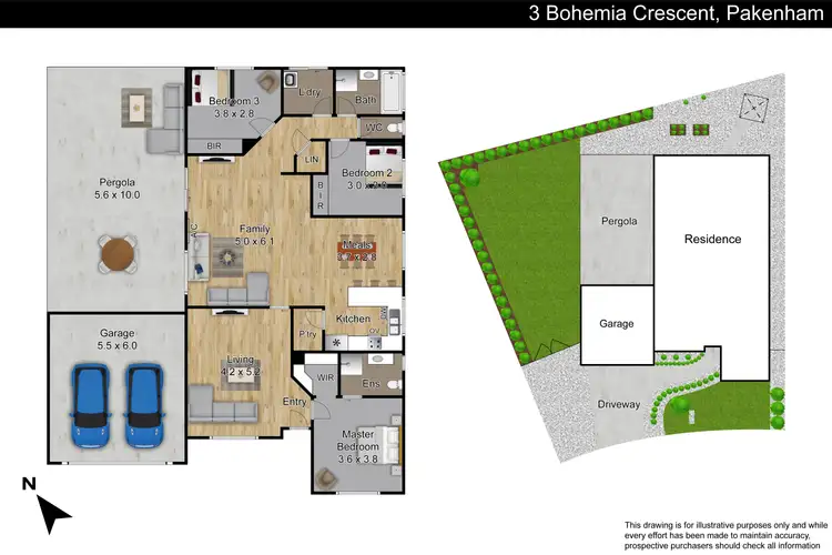 Floorplan of Homely house listing, 3 Bohemia Crescent, Pakenham VIC 3810
