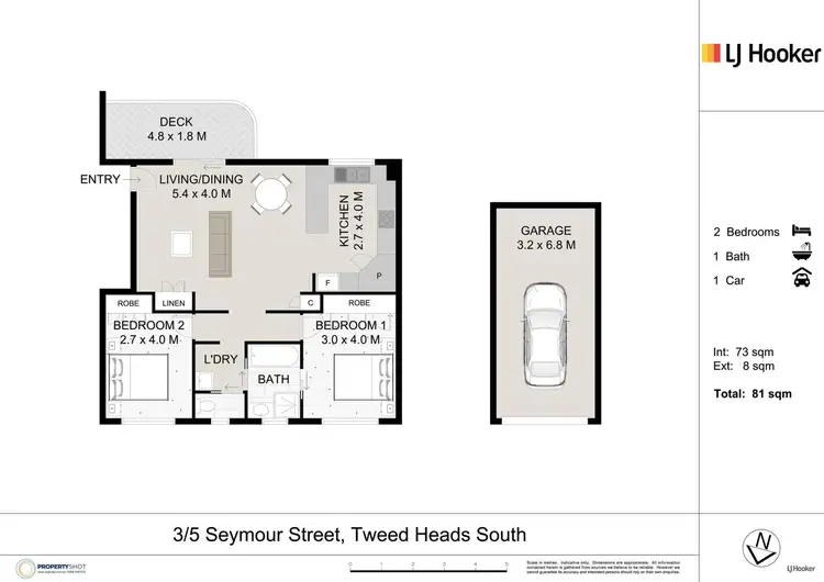 Floorplan of Homely unit listing, 3/5 Seymour Street, Tweed Heads South NSW 2486