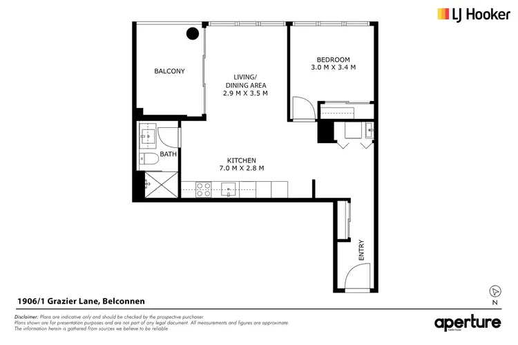 Floorplan of Homely apartment listing, 1906/1 Grazier Lane, Belconnen ACT 2617