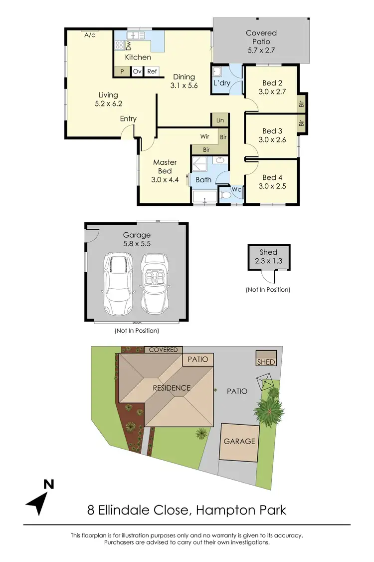 Floorplan of Homely house listing, 8 Ellindale Close, Hampton Park VIC 3976