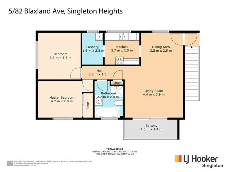 Floorplan of Homely unit listing, 5/82 Blaxland Avenue, Singleton NSW 2330