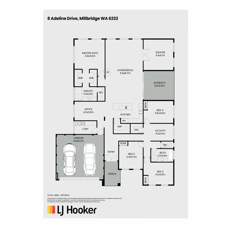 Floorplan of Homely house listing, 8 Adeline Drive, Millbridge WA 6232