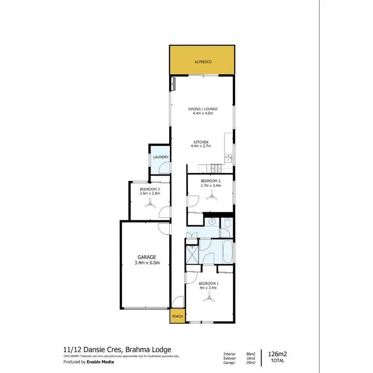 Floorplan of Homely house listing, 11/12 Dansie Crescent, Brahma Lodge SA 5109