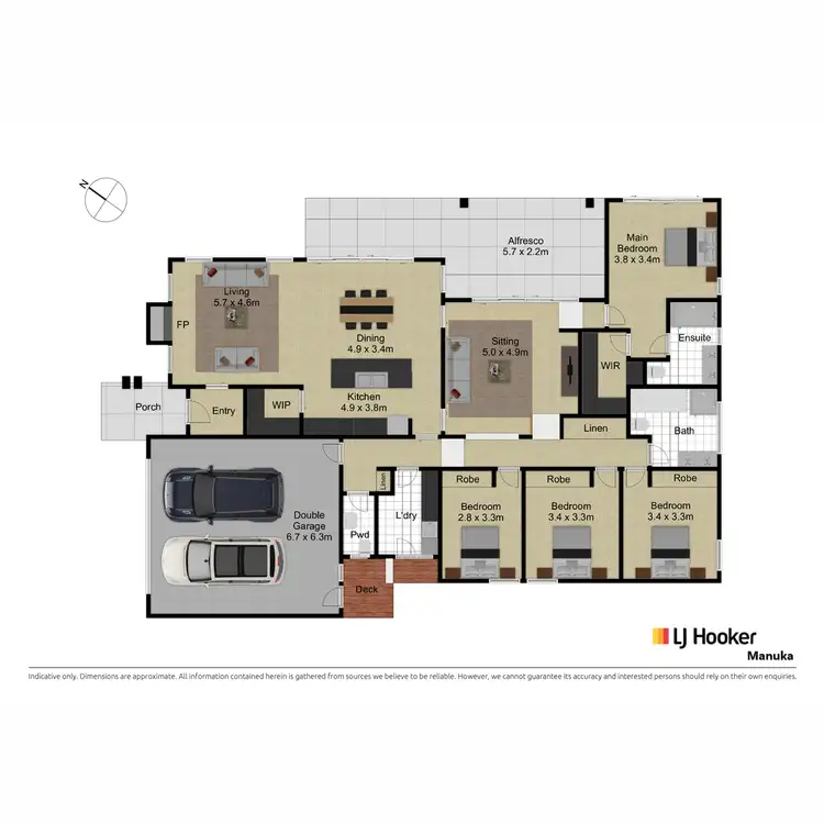 Floorplan of Homely house listing, 8 Olliff Place, Farrer ACT 2607