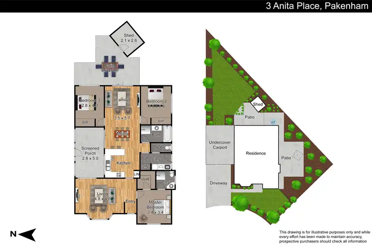 Floorplan of Homely house listing, 3 Anita Place, Pakenham VIC 3810
