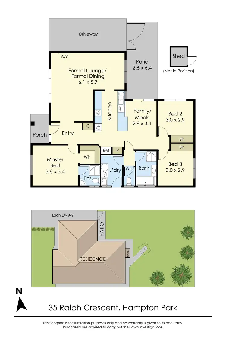 Floorplan of Homely house listing, 35 Ralph Crescent, Hampton Park VIC 3976