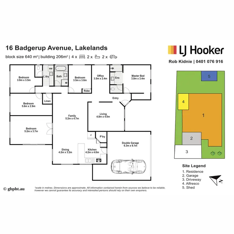 Floorplan of Homely house listing, 16 Badgerup Avenue, Lakelands WA 6180