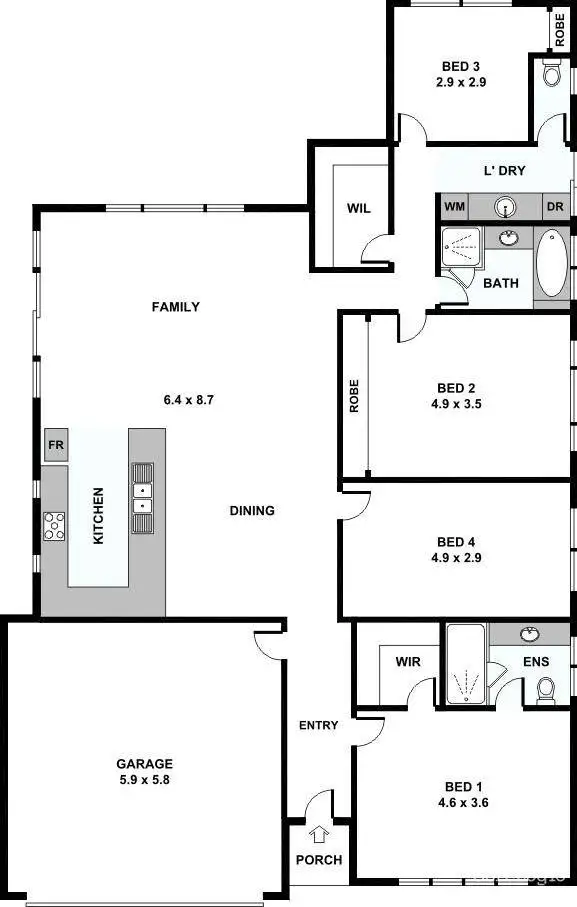 Floorplan of Homely house listing, 15 Gianatti Ramble, East Cannington WA 6107
