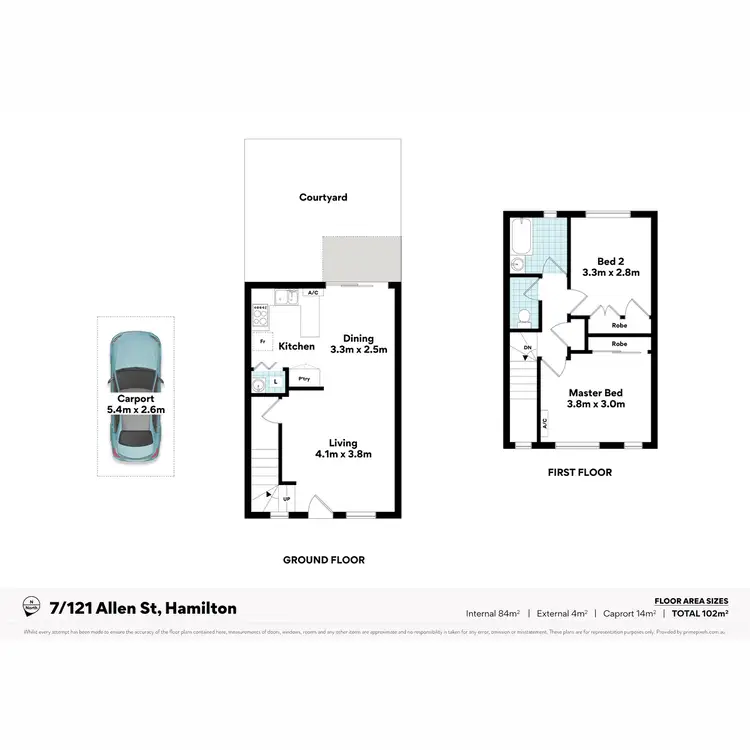 Floorplan of Homely townhouse listing, 7/121 Allen Street, Hamilton QLD 4007