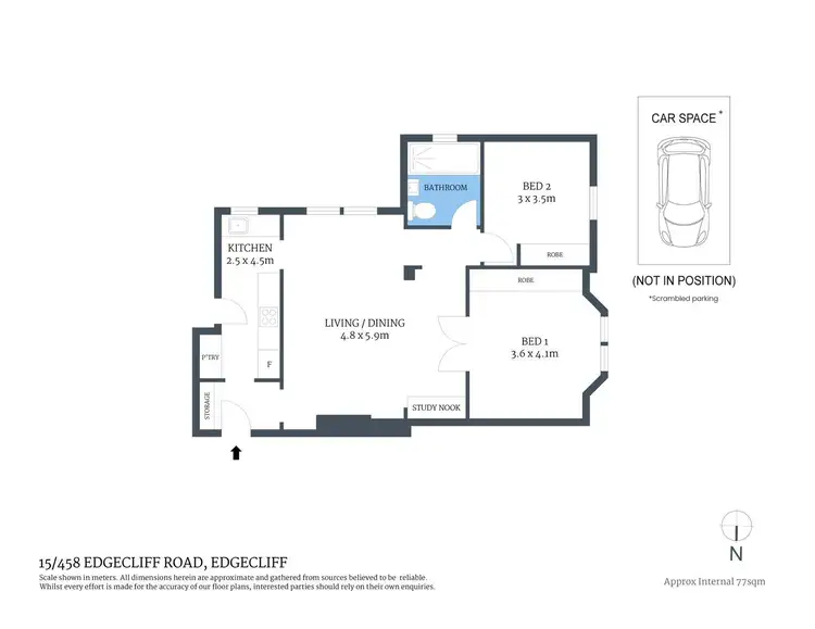 Floorplan of Homely apartment listing, 15/458 Edgecliff Road, Edgecliff NSW 2027