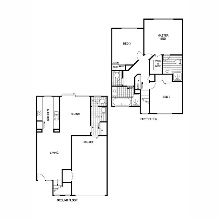Floorplan of Homely townhouse listing, 3/1548 Anzac Avenue, Kallangur QLD 4503