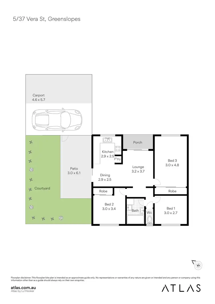 Floorplan of Homely apartment listing, 5/37 Vera Street, Greenslopes QLD 4120