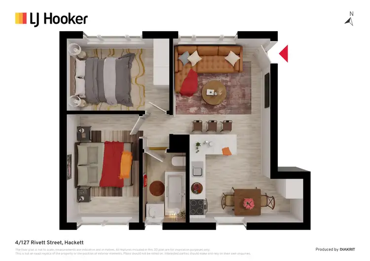 Floorplan of Homely apartment listing, 4/127 Rivett Street, Hackett ACT 2602
