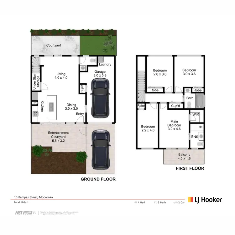 Floorplan of Homely townhouse listing, 10 Pampas Street, Moorooka QLD 4105