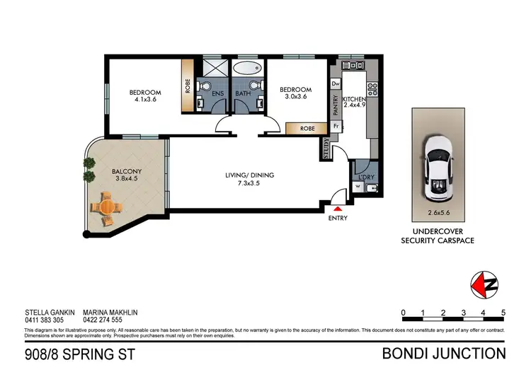 Floorplan of Homely apartment listing, 908/8 Spring Street, Bondi Junction NSW 2022