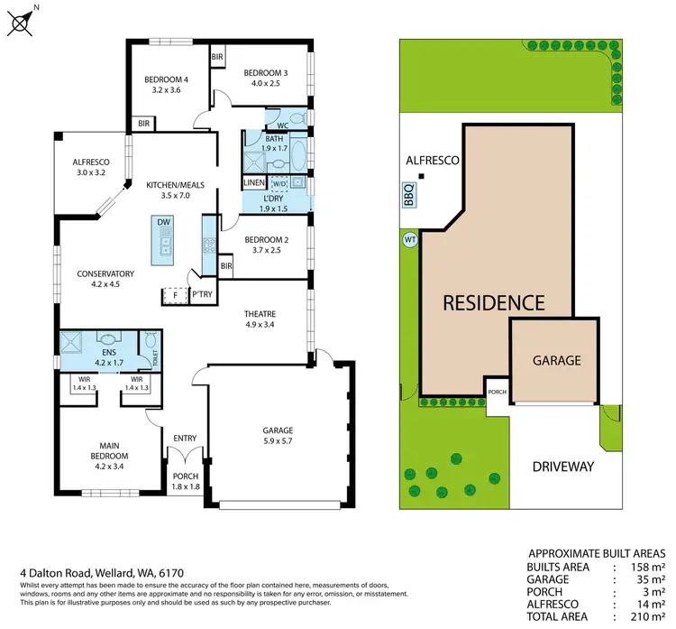 Floorplan of Homely house listing, 4 Dalton Road, Wellard WA 6170