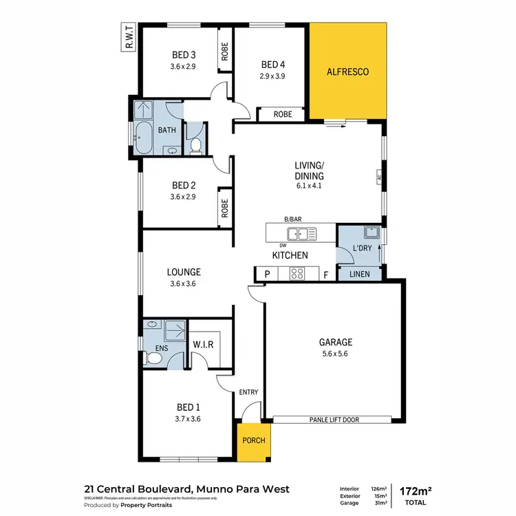 Floorplan of Homely house listing, 21 Central Boulevard, Munno Para West SA 5115