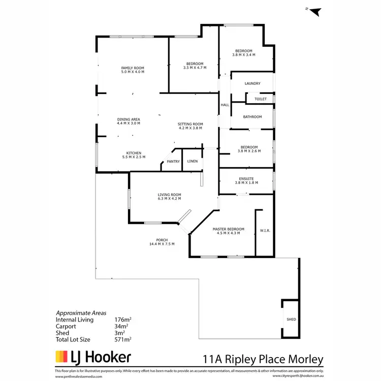 Floorplan of Homely house listing, 11A Ripley Place, Morley WA 6062