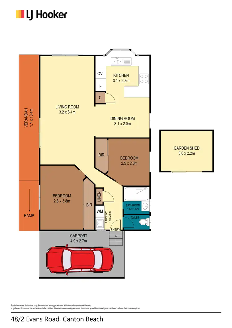 Floorplan of Homely retirement listing, Unit 48/2 Evans Road, Canton Beach NSW 2263