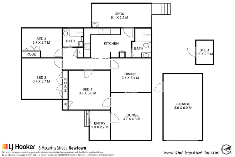 Floorplan of Homely house listing, 6 McCarthy Street, Newtown QLD 4350