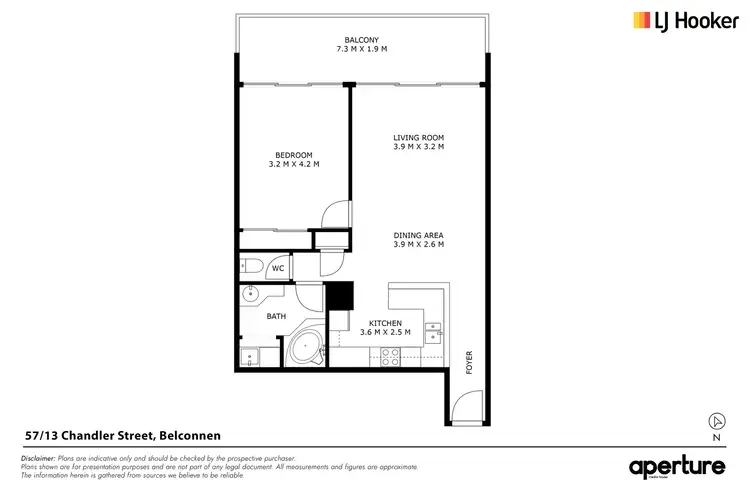 Floorplan of Homely unit listing, 57/13 Chandler Street, Belconnen ACT 2617
