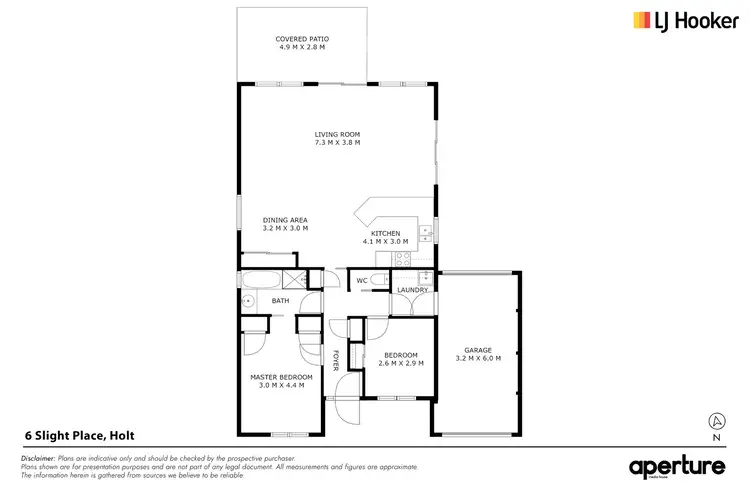 Floorplan of Homely house listing, 6 Slight Place, Holt ACT 2615