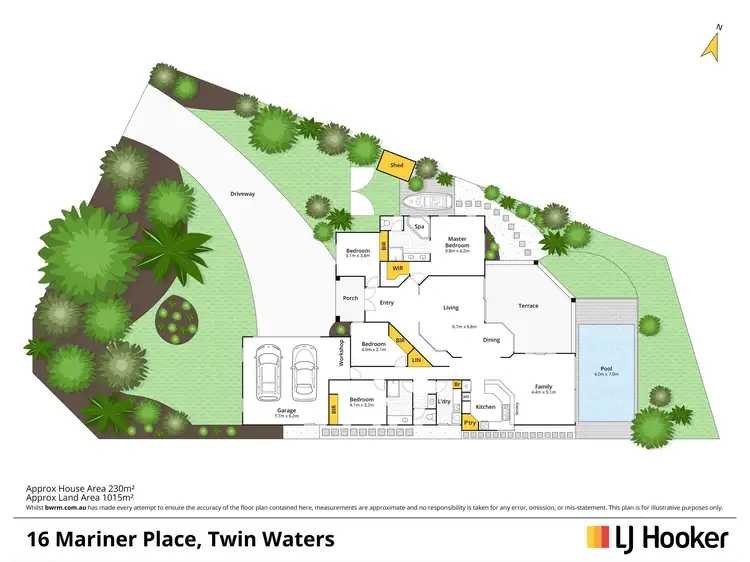 Floorplan of Homely house listing, 16 Mariner Place, Twin Waters QLD 4564