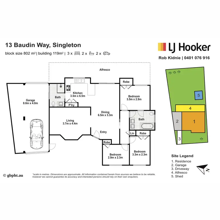 Floorplan of Homely house listing, 13 Baudin Way, Singleton WA 6175
