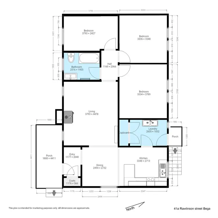 Floorplan of Homely house listing, 41A Rawlinson Street, Bega NSW 2550