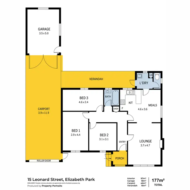 Floorplan of Homely house listing, 15 Leonard Street, Elizabeth Park SA 5113