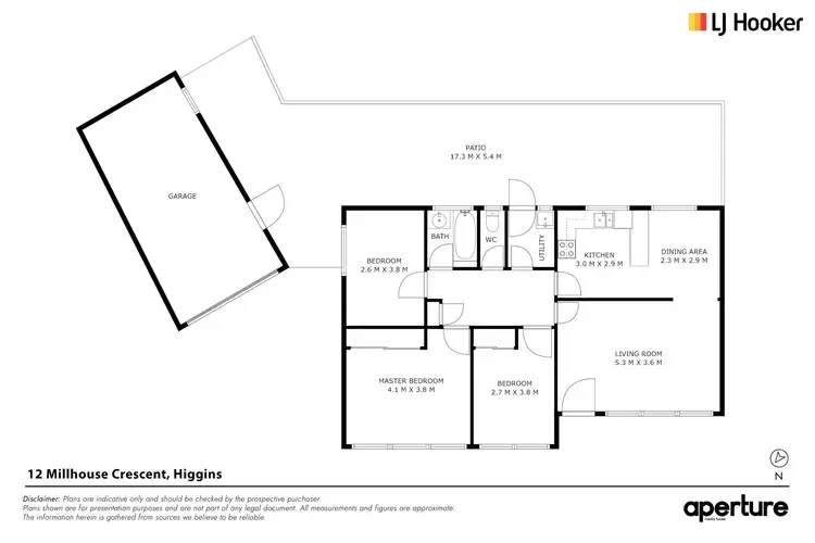 Floorplan of Homely house listing, 12 Millhouse Crescent, Higgins ACT 2615