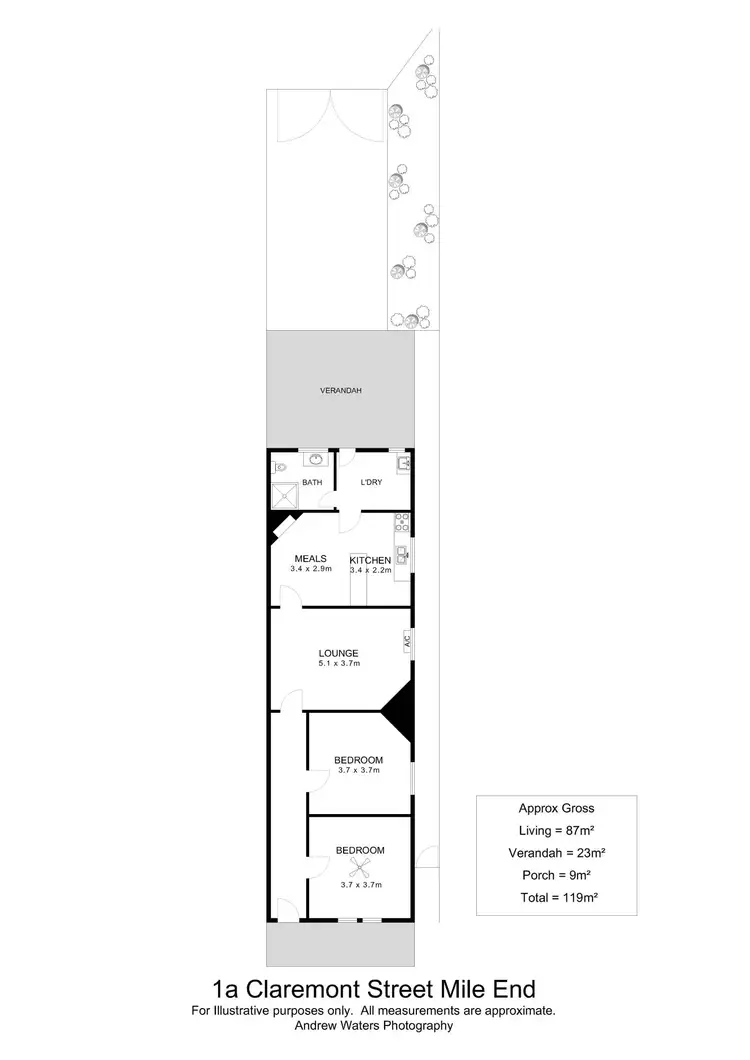 Floorplan of Homely house listing, 1A Claremont Street, Mile End SA 5031