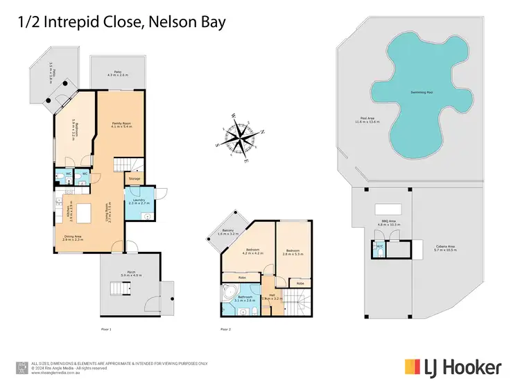 Floorplan of Homely unit listing, 1/2 Intrepid Close, Nelson Bay NSW 2315