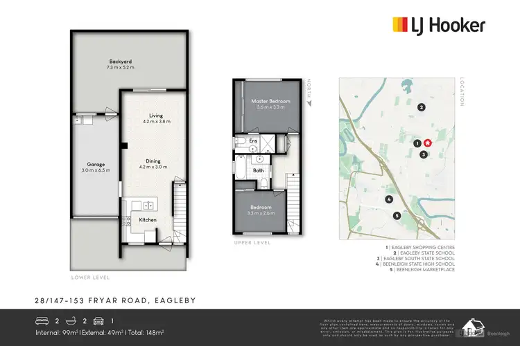 Floorplan of Homely townhouse listing, 28/147-153 Fryar Road, Eagleby QLD 4207