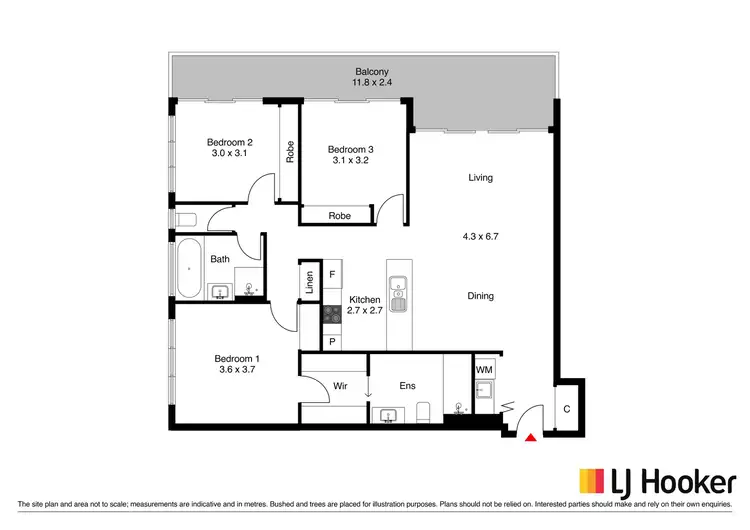 Floorplan of Homely apartment listing, 302/76 Steve Irwin Avenue, Wright ACT 2611