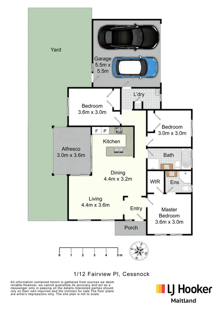 Floorplan of Homely house listing, 1/12 Fairview Place, Cessnock NSW 2325