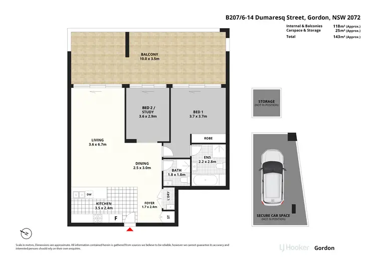Floorplan of Homely apartment listing, B207/6-14 Dumaresq Street, Gordon NSW 2072
