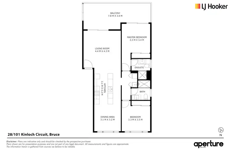 Floorplan of Homely apartment listing, 28/101 Kinloch Circuit, Bruce ACT 2617