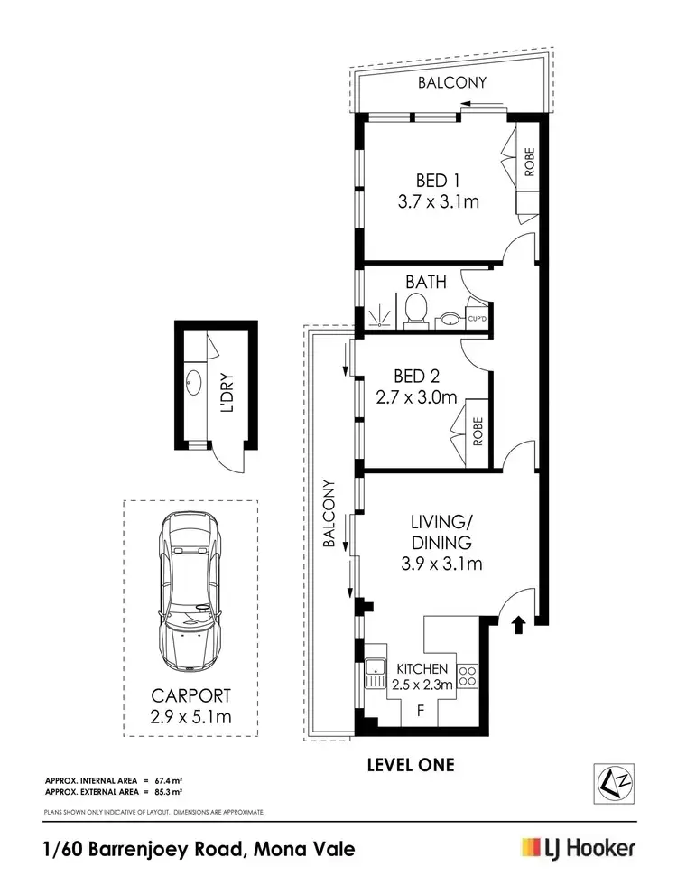 Floorplan of Homely unit listing, 1/60 Barrenjoey Road, Mona Vale NSW 2103