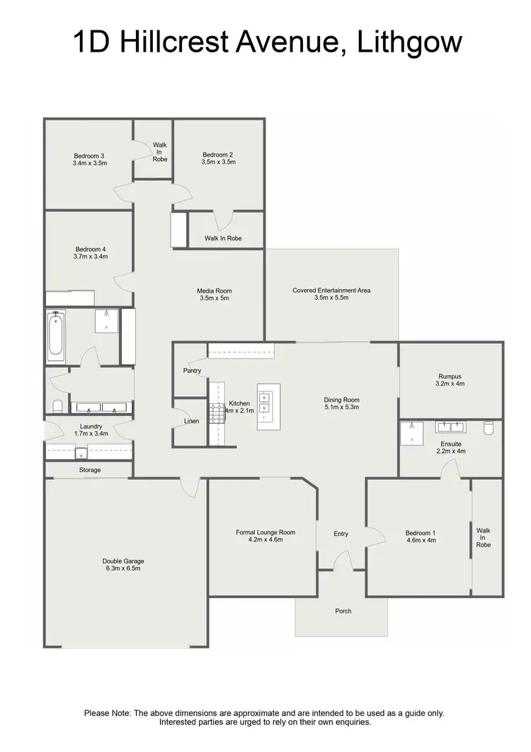 Floorplan of Homely house listing, 1D Hillcrest Avenue, Lithgow NSW 2790